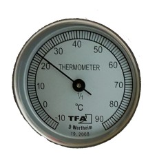 Термометър за почва или компост (метален)