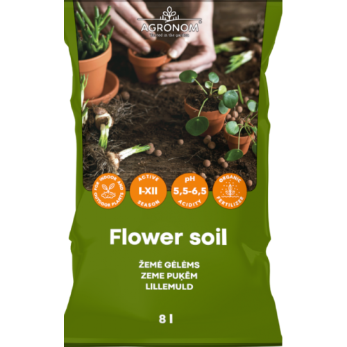 Растителна органична почва "цвете" 8 л / Flower soil