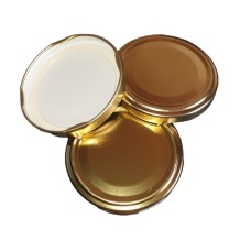 Капачки за буркани с винт ф 66 мм - златни