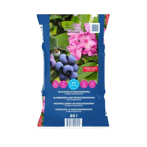 Торфен субстрат за боровинки и рододендрони - 80 л